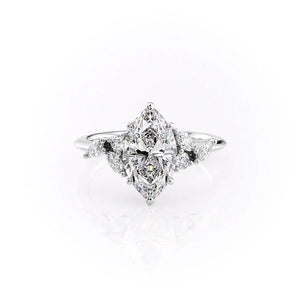 The Melissa Set With A 5 Carat Marquise Moissanite