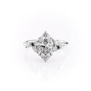 The Melissa Set With A 2.5 Carat Marquise Lab Diamond