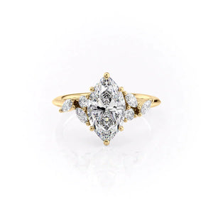 The Melissa Set With A 1 Carat Marquise Lab Diamond