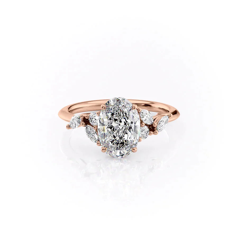 The Melissa Set With A 1 Carat Oval Moissanite