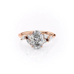 The Melissa Set With A 2 Carat Oval Moissanite