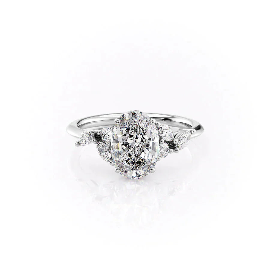 The Melissa Set With A 2.5 Carat Oval Moissanite
