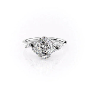 The Melissa Set With A 4 Carat Oval Moissanite