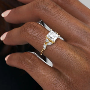 The Melissa Set With A 3 Carat Princess Lab Diamond