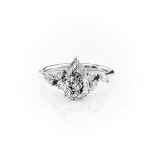 The Melissa Set With A 1.5 Carat Pear Lab Diamond