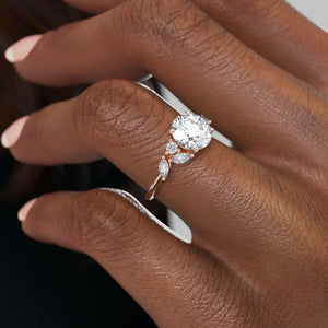 The Melissa Set With A 2.5 Carat Round Moissanite