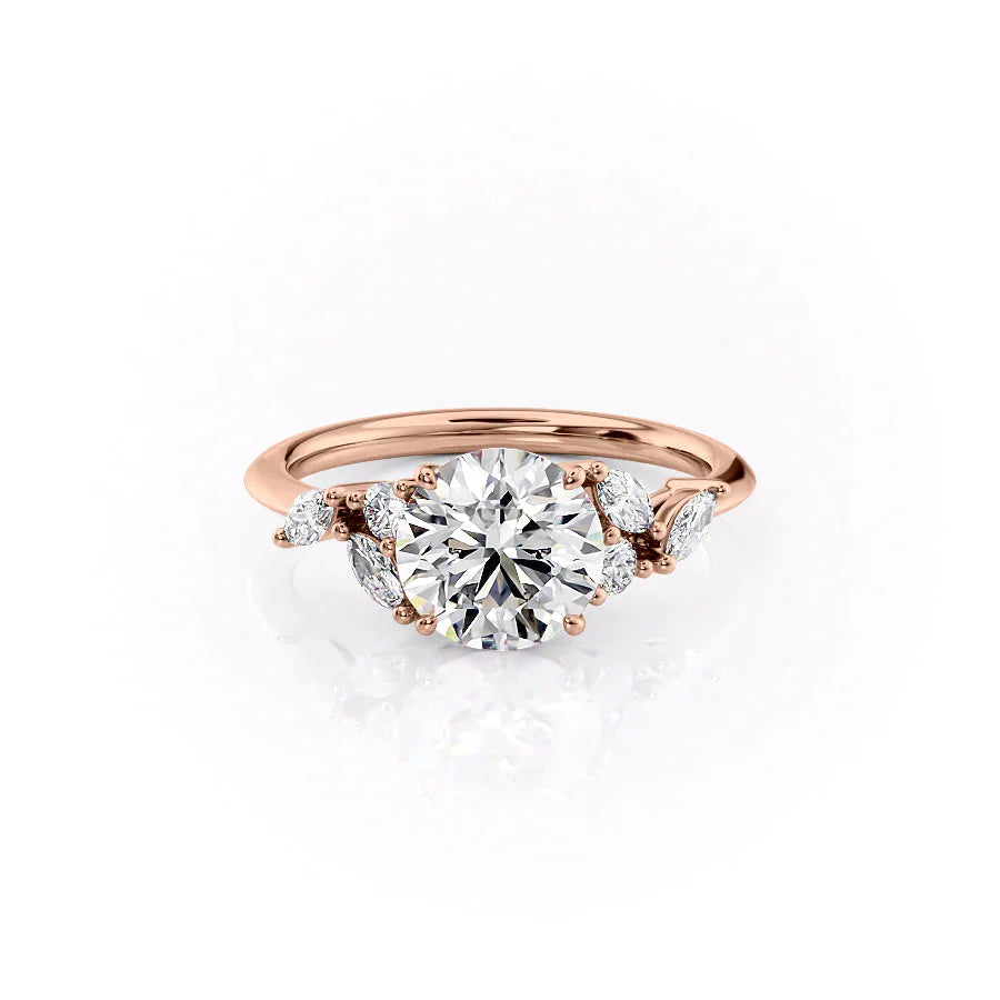 The Melissa Set With A 4.5 Carat Round Moissanite