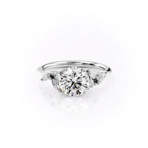 The Melissa Set With A 3.5 Carat Round Moissanite