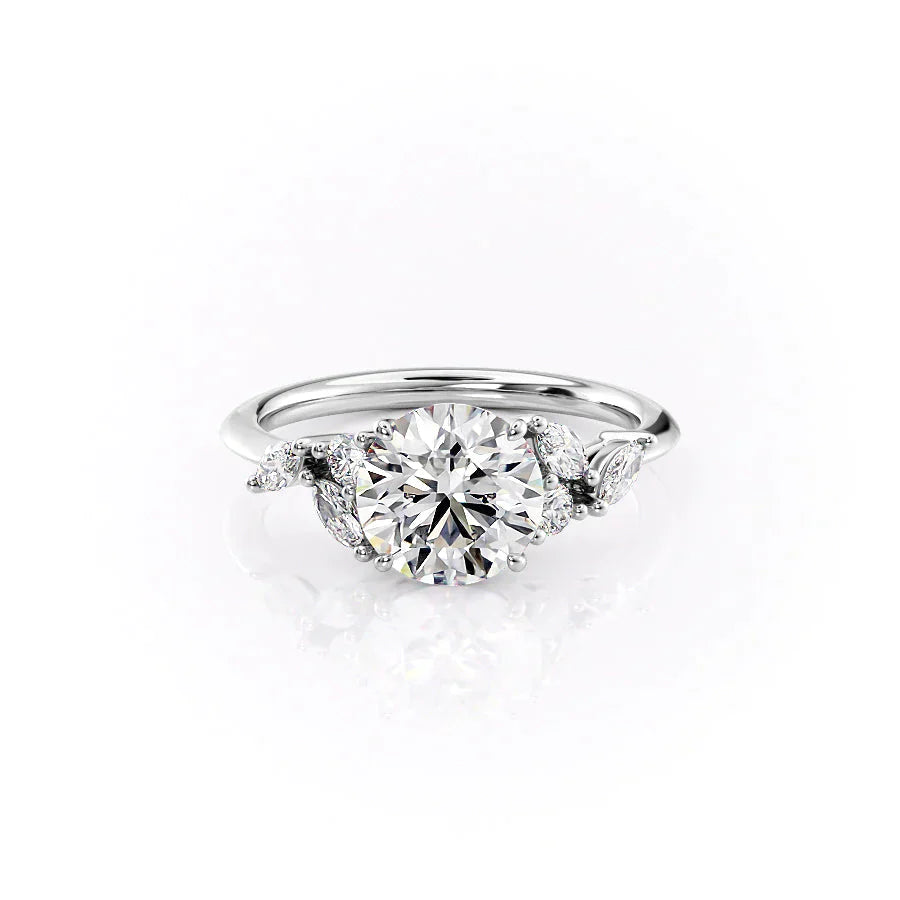 The Melissa Set With A 3 Carat Round Lab Diamond