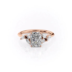 The Melissa Set With A 3 Carat Radiant Moissanite