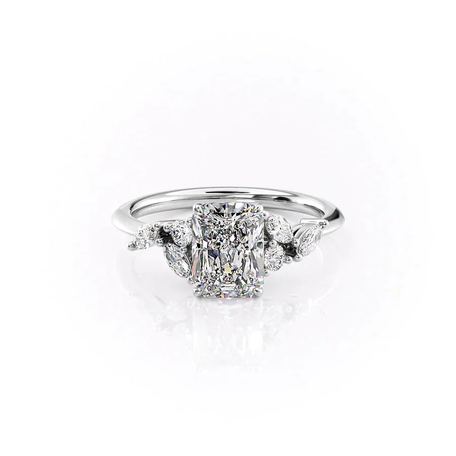 The Melissa Set With A 1.5 Carat Radiant Lab Diamond