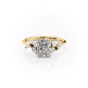 The Melissa Set With A 4.5 Carat Radiant Moissanite