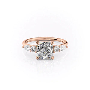 The Abigail Set With A 1 Carat Cushion Lab Diamond
