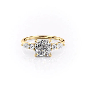 The Abigail Set With A 1 Carat Cushion Lab Diamond