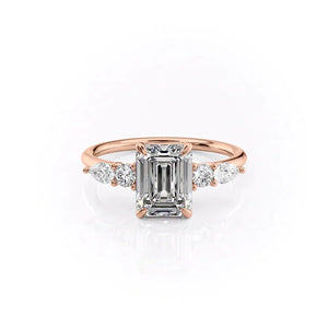The Abigail Set With A 1.5 Carat Emerald Lab Diamond