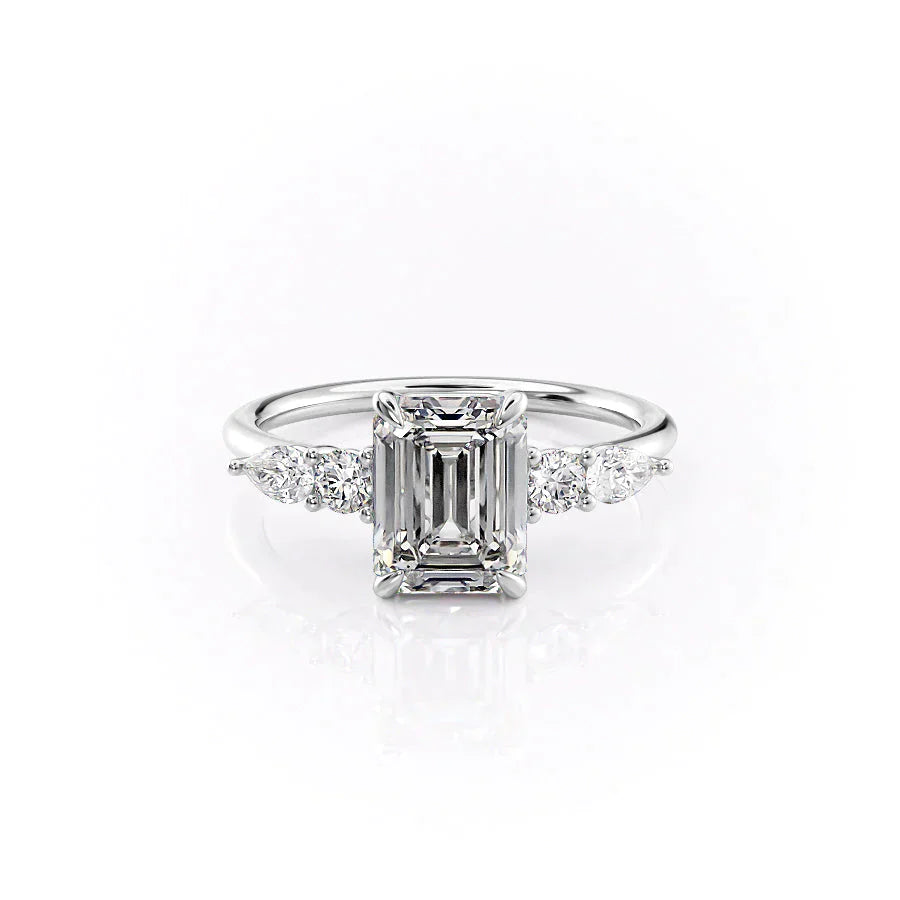 The Abigail Set With A 1.5 Carat Emerald Lab Diamond