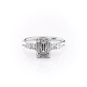 The Abigail Set With A 1.5 Carat Emerald Lab Diamond