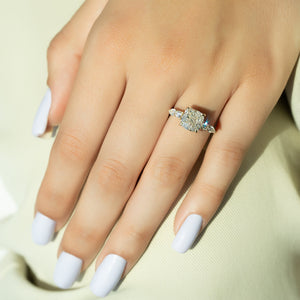 The Abigail Set With A Cushion Lab Diamond