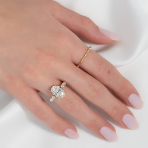 The Abigail Set With A 1 Carat Oval Lab Diamond