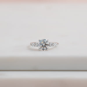 The Abigail Set With A Round Lab Diamond