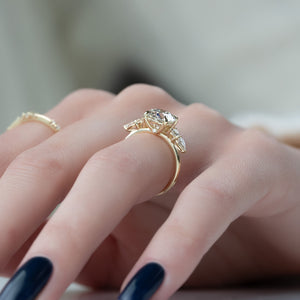 The Abigail Set With A Round Lab Diamond