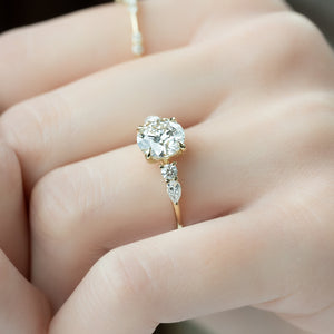 The Abigail Set With A Round Lab Diamond