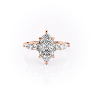 The Abigail Set With A 4 Carat Marquise Moissanite