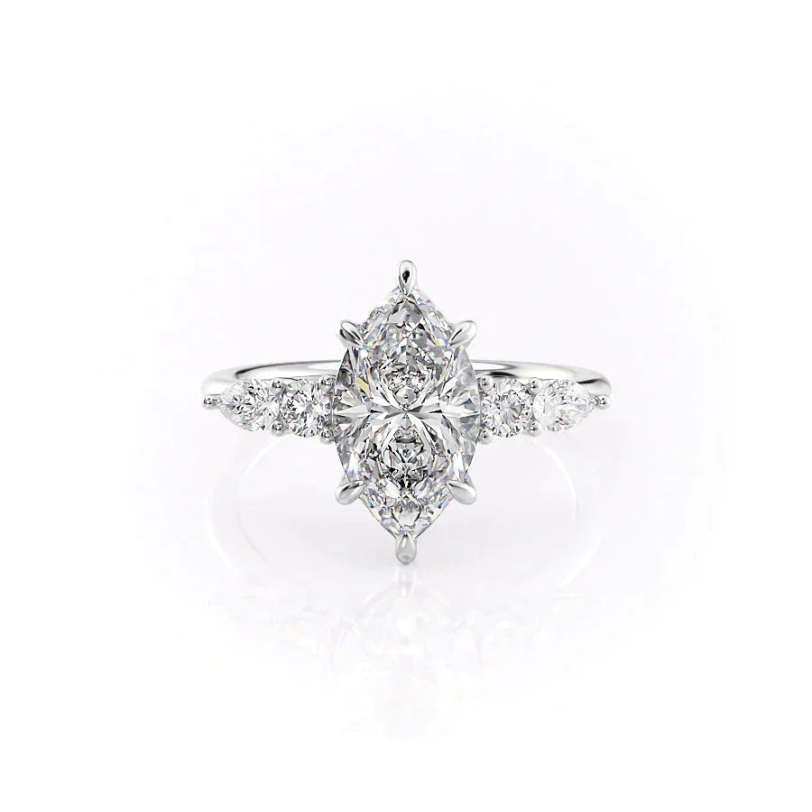 The Abigail Set With A 2 Carat Marquise Lab Diamond