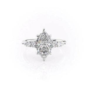 The Abigail Set With A 3 Carat Marquise Lab Diamond