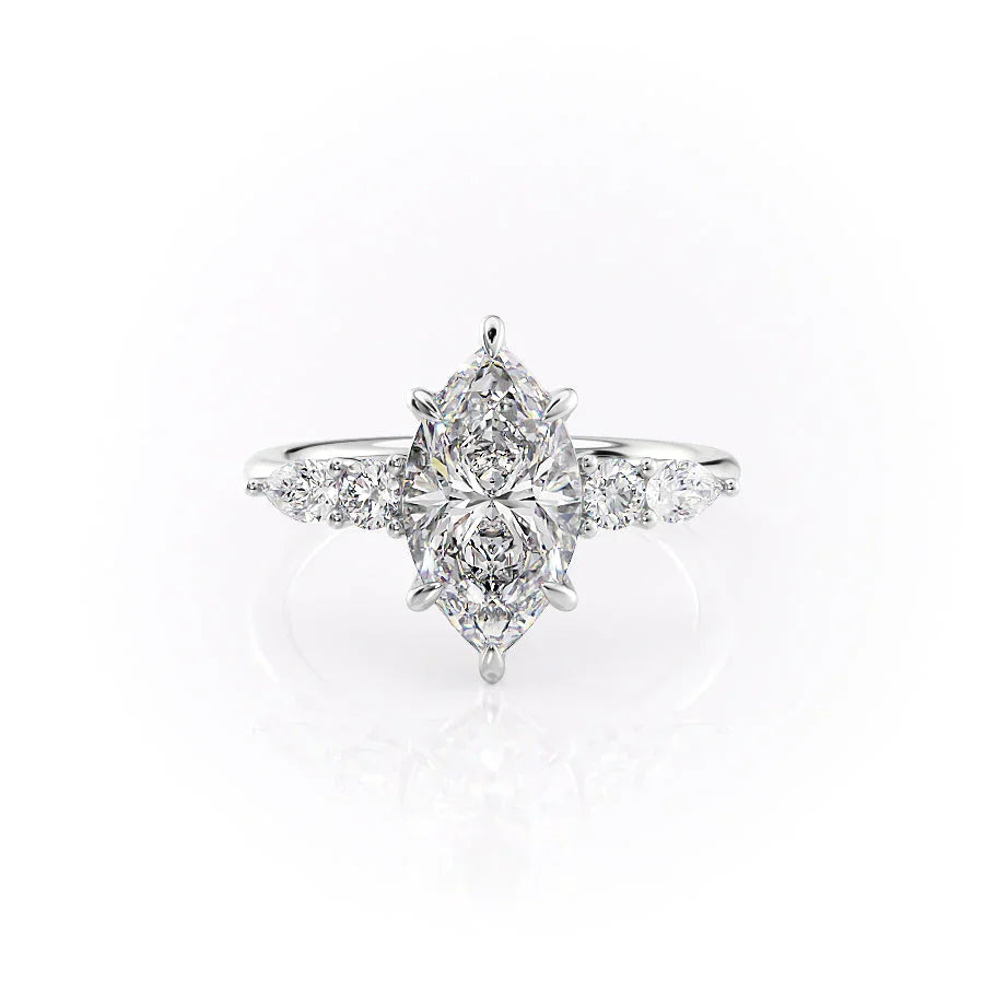 The Abigail Set With A 4.5 Carat Marquise Moissanite