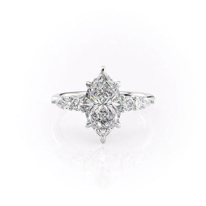The Abigail Set With A 4.5 Carat Marquise Moissanite