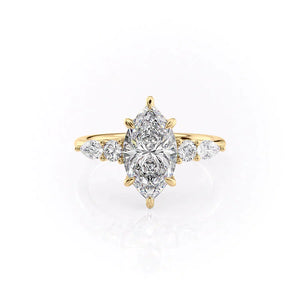The Abigail Set With A 2 Carat Marquise Lab Diamond