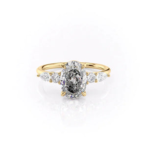 The Abigail Set With A 2.5 Carat Oval Lab Diamond