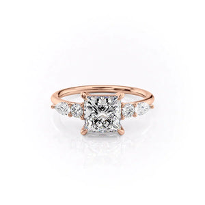 The Abigail Set With A 4.5 Carat Princess Moissanite