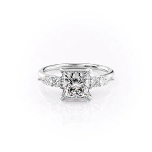 The Abigail Set With A 4 Carat Princess Moissanite