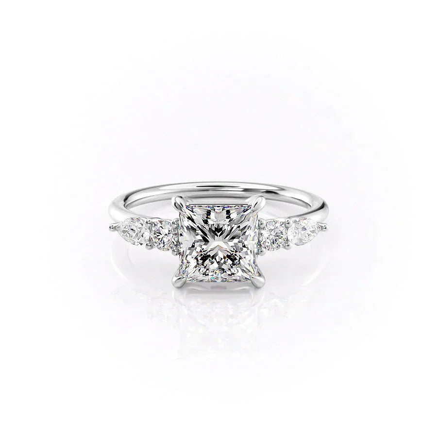 The Abigail Set With A 5 Carat Princess Moissanite