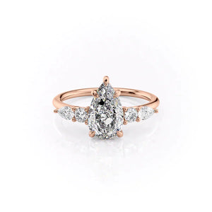 The Abigail Set With A 1.5 Carat Pear Lab Diamond