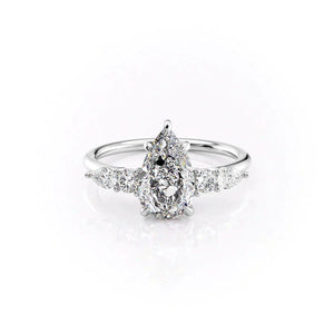 The Abigail Set With A 2 Carat Pear Lab Diamond