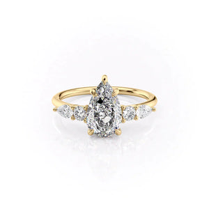 The Abigail Set With A 1.5 Carat Pear Lab Diamond