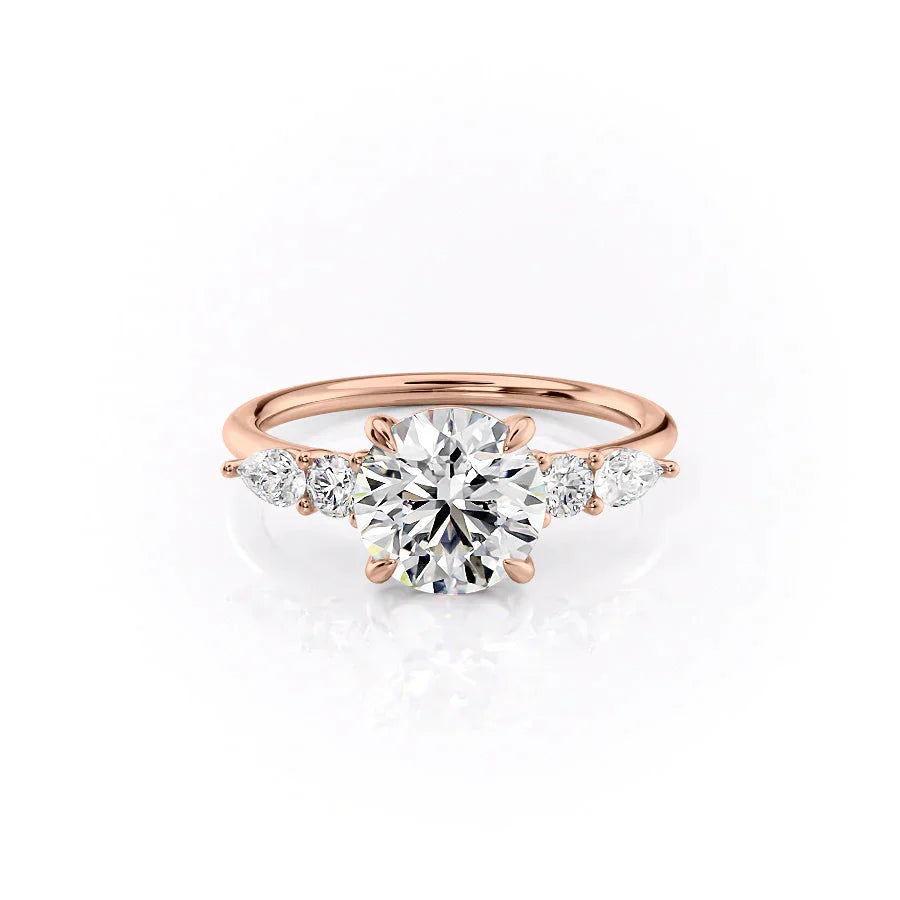 The Abigail Set With A 4 Carat Round Moissanite