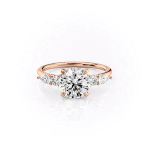 The Abigail Set With A 2 Carat Round Lab Diamond