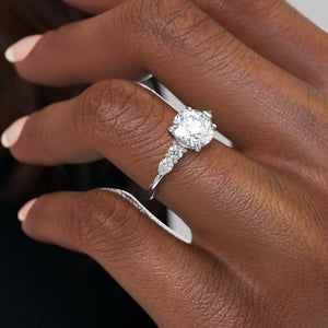 The Abigail Set With A 1.5 Carat Round Lab Diamond