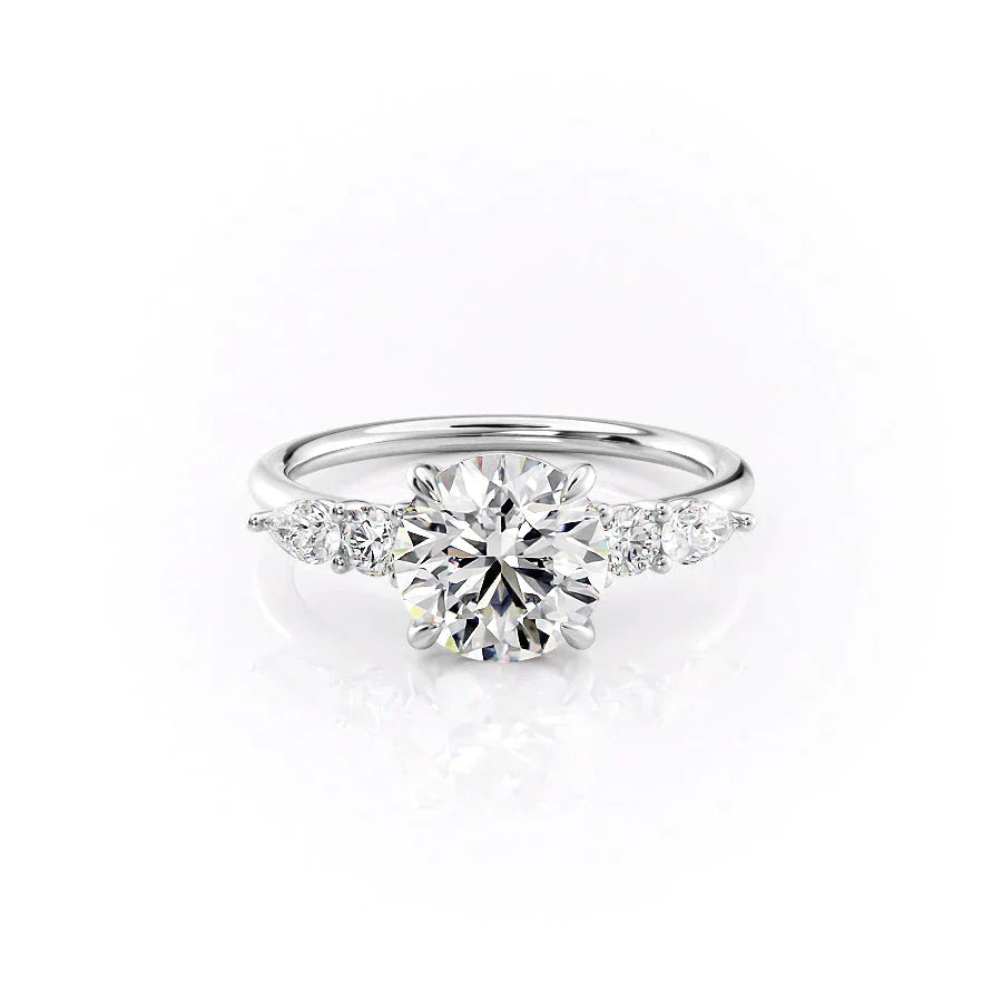 The Abigail Set With A 2.5 Carat Round Lab Diamond