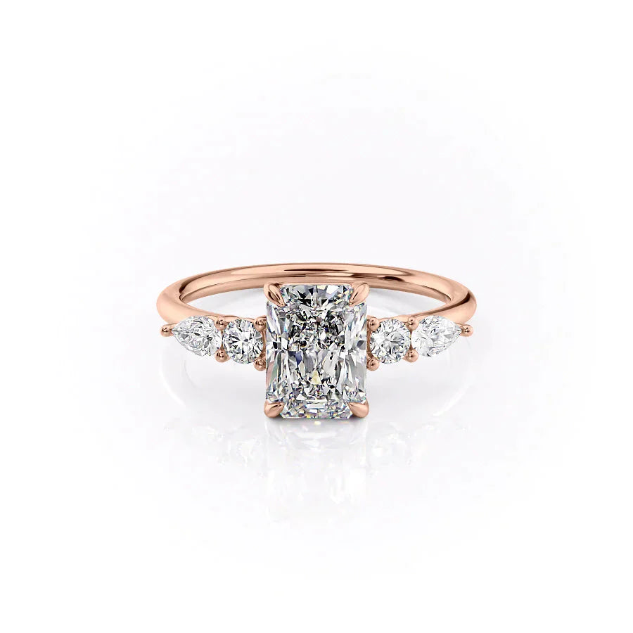 The Abigail Set With A 1 Carat Radiant Lab Diamond