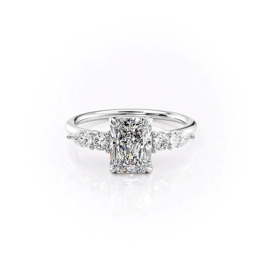 The Abigail Set With A 3 Carat Radiant Lab Diamond