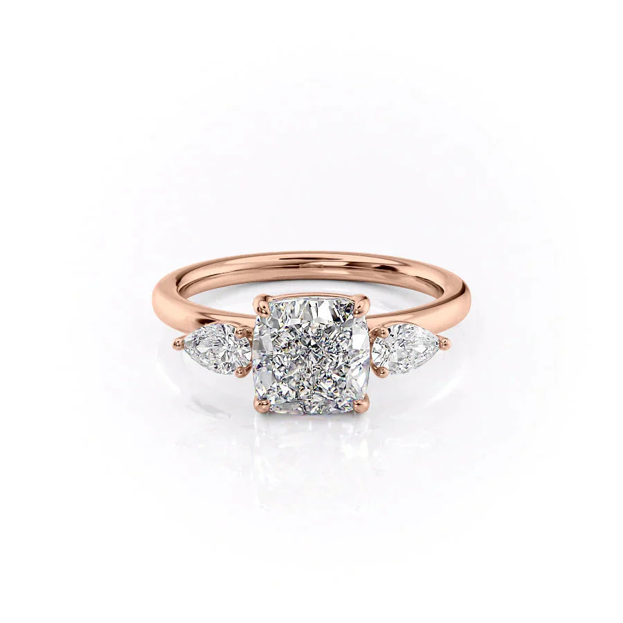 The Lauren Set With A 1 Carat Cushion Lab Diamond