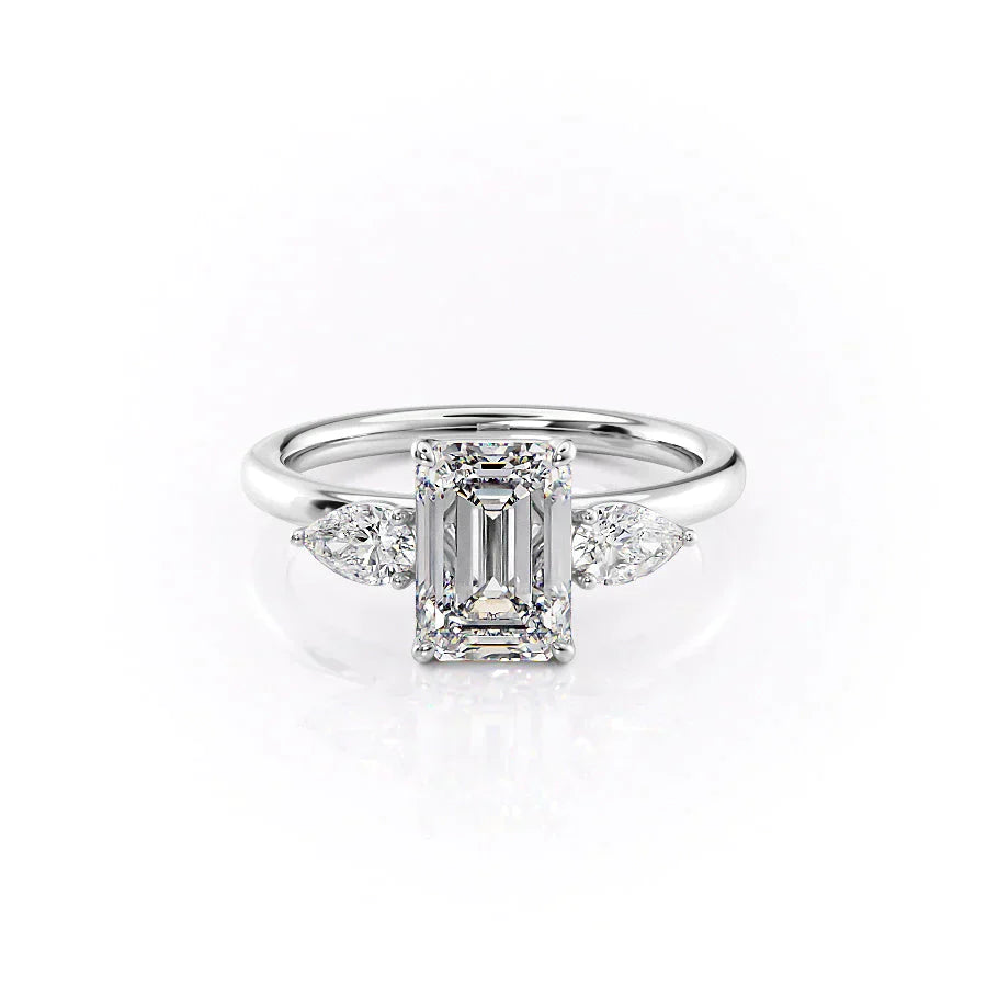 The Lauren Set With A 2.5 Carat Emerald Lab Diamond