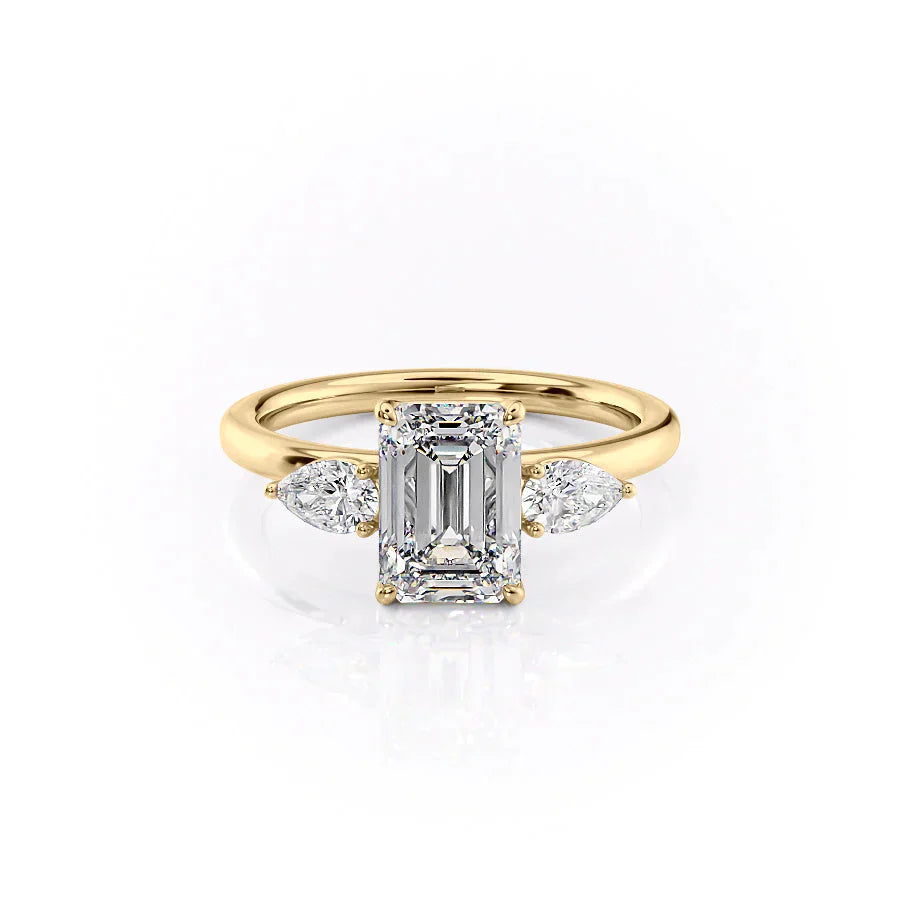 The Lauren Set With A 2 Carat Emerald Lab Diamond