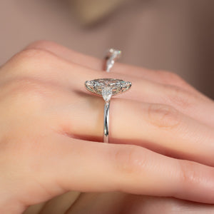 The Lauren Set With A Marquise Lab Diamond