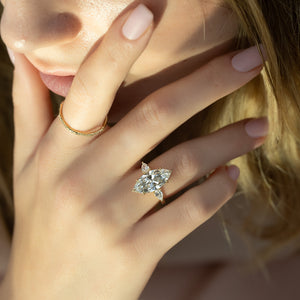 The Lauren Set With A 2.5 Carat Marquise Moissanite